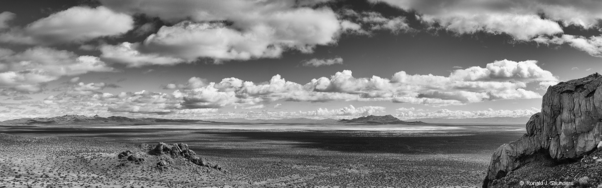 This is a panoramic combination of five images from a viewpoint in the Hot Springs Mountains slightly northeast of Fernley Nevada...